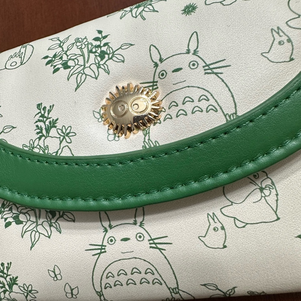 My Neighbor Totoro Cream & Green Wallet with Floral Print - Picture 3 of 9